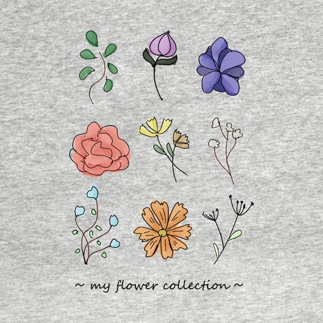 flower collection doodles by ArtsyStormy